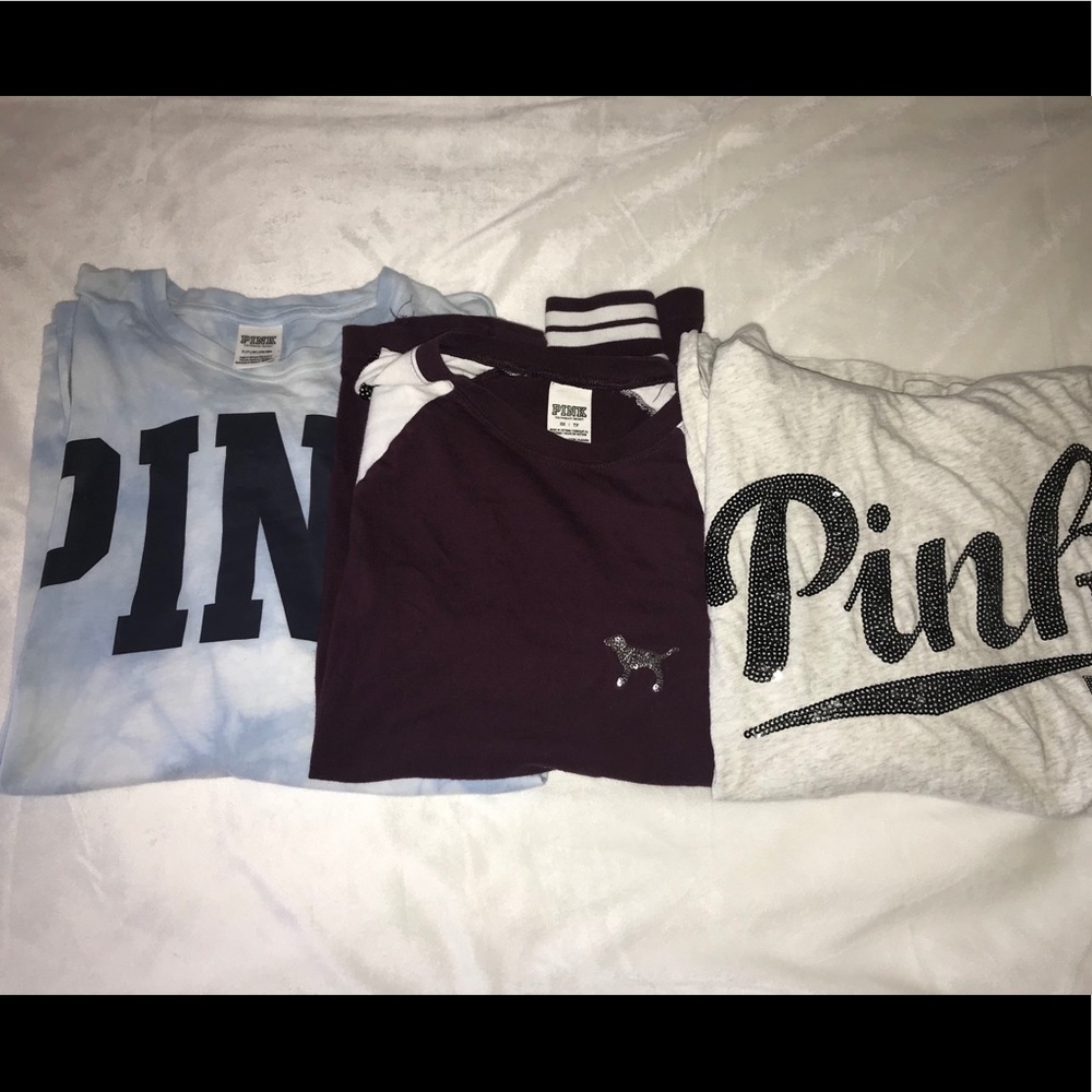 LOT PINK long sleeve shirts